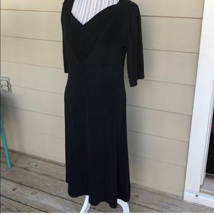 Black knit dress,